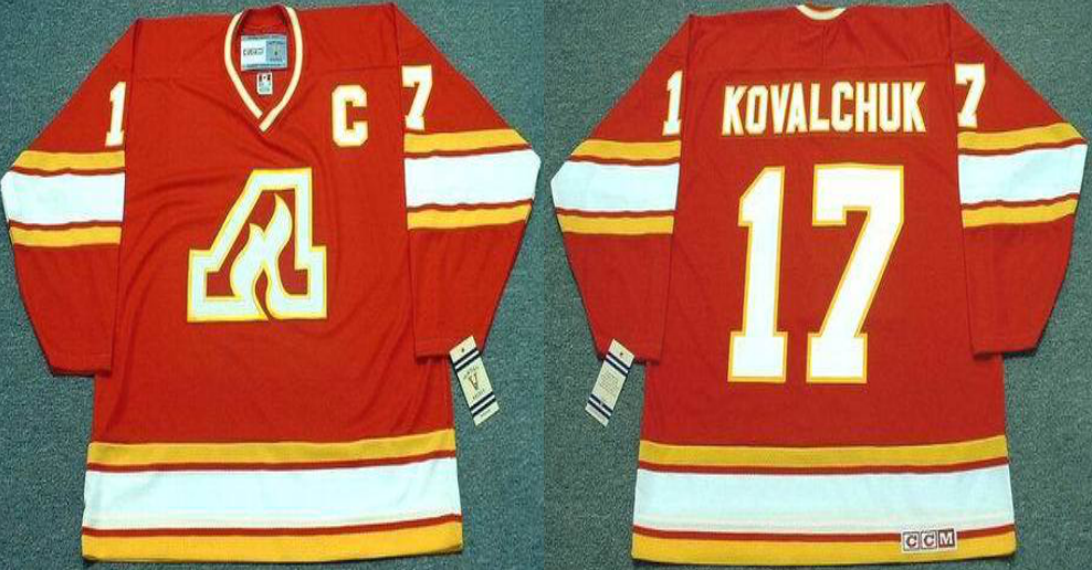 2019 Men Calgary Flames #17 Kovalchuk red CCM NHL jerseys->calgary flames->NHL Jersey